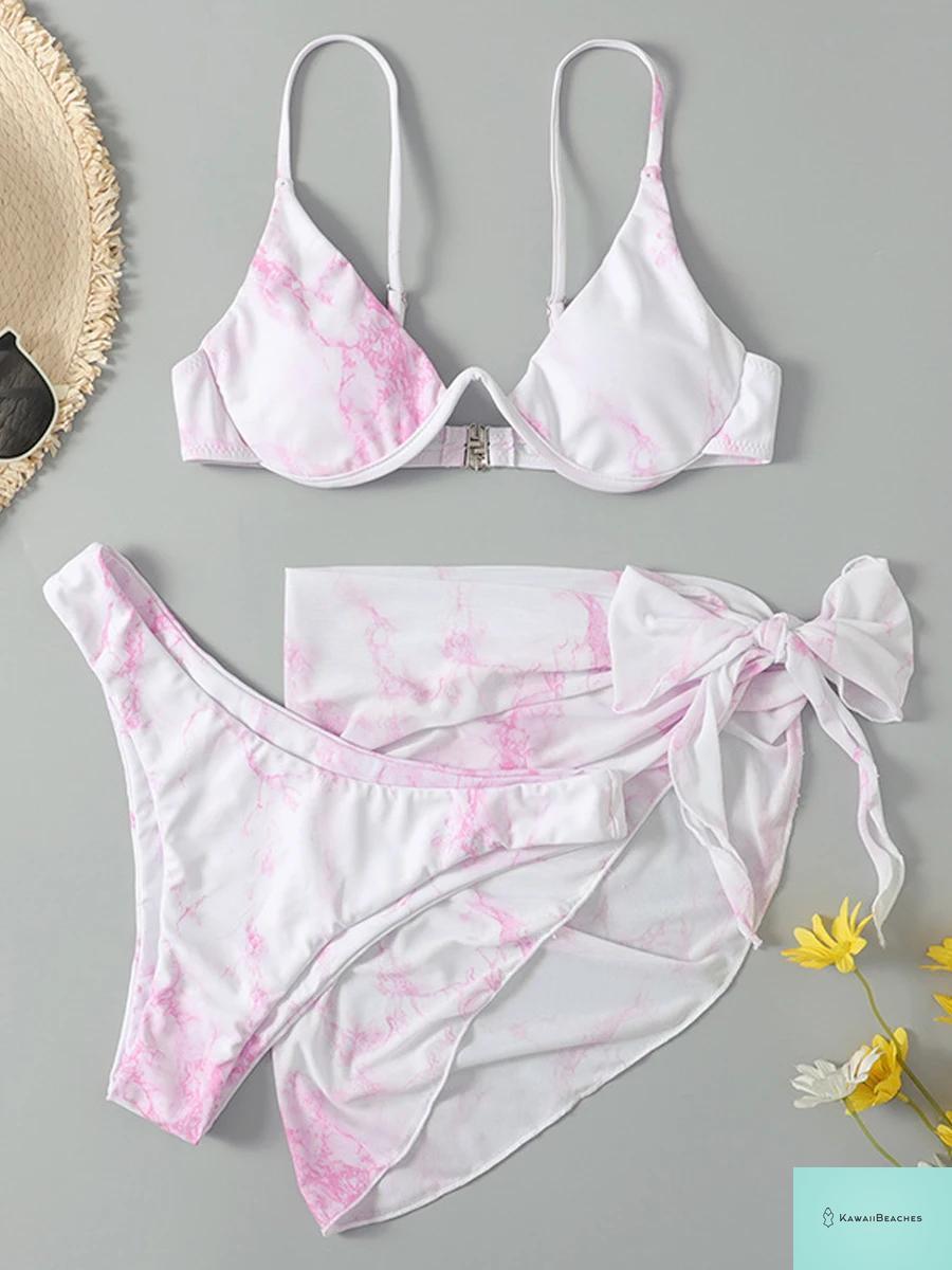 Summer Tie Dye Bikini Swimwear Set