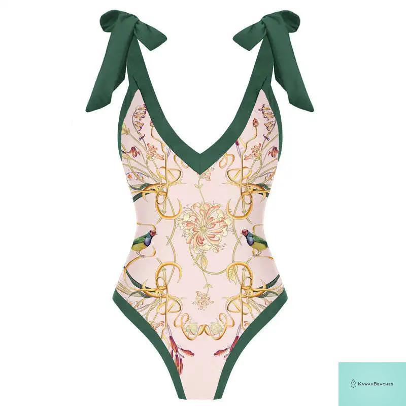 Floral Ruffle Push Up Bikini Set