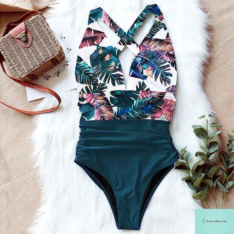 Kawaii Retro Push Up One Piece Swimsuit