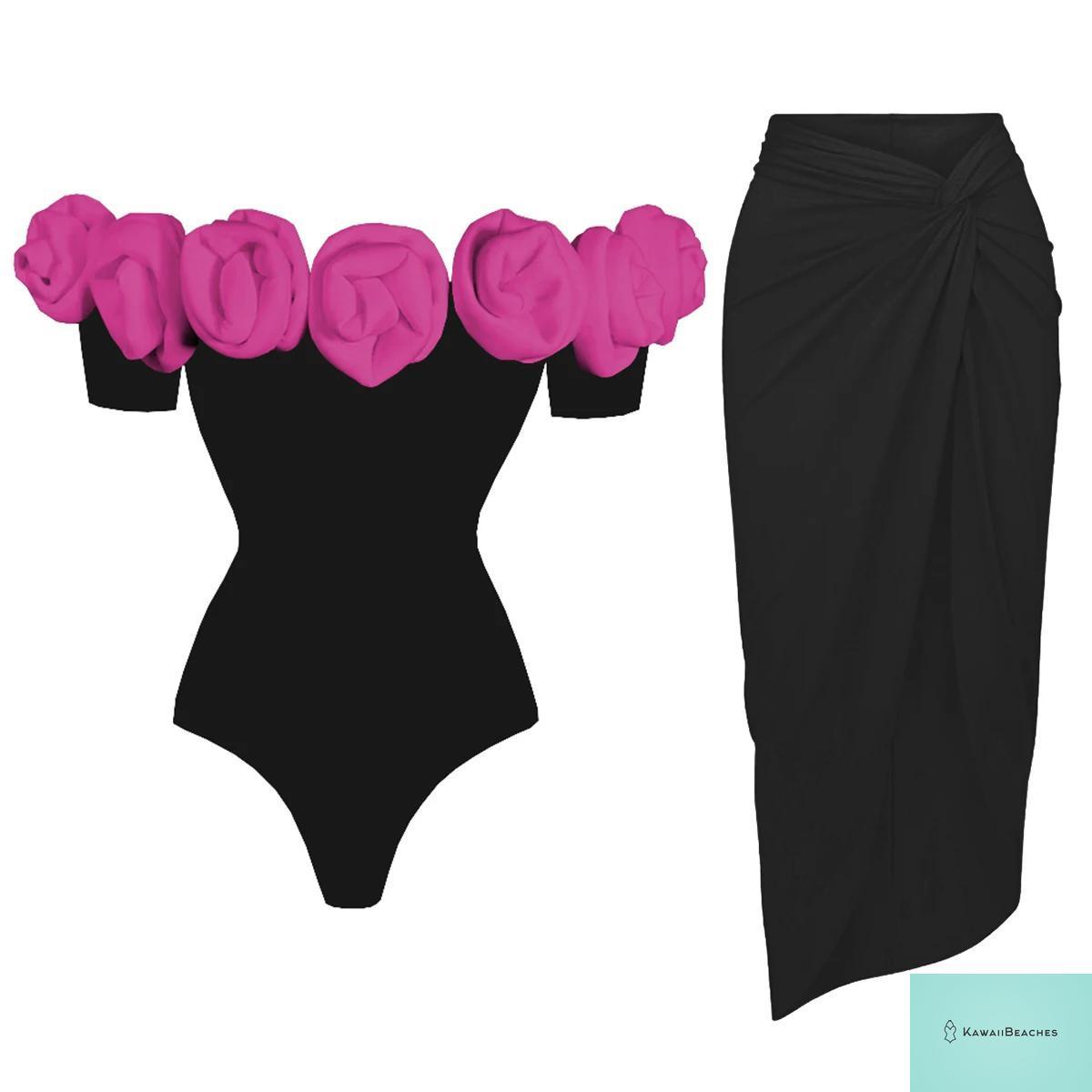 Floral Ruffle Printed Push Up Womens One Piece Swimsuit