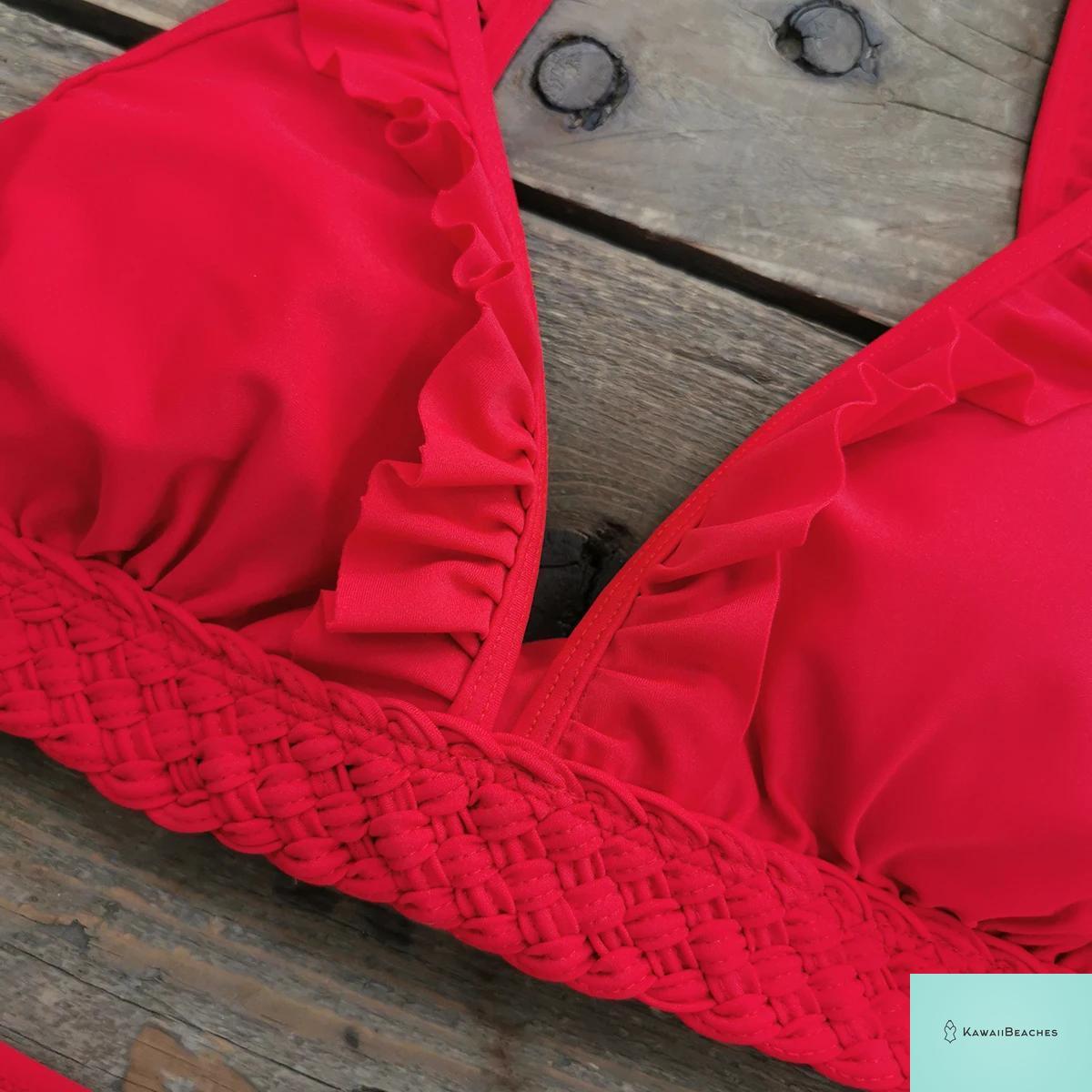 Floral Printed High Waist Bandage Bikini Set