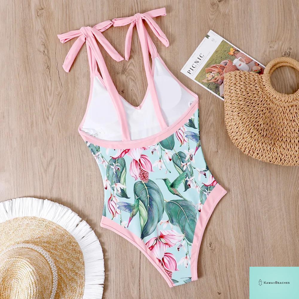 Floral Ruffle Push Up Bikini Set