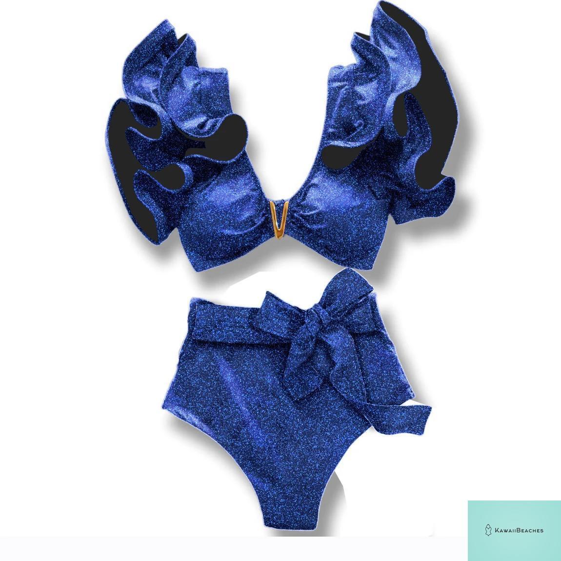 Floral Printed High Waist Bandage Bikini Set