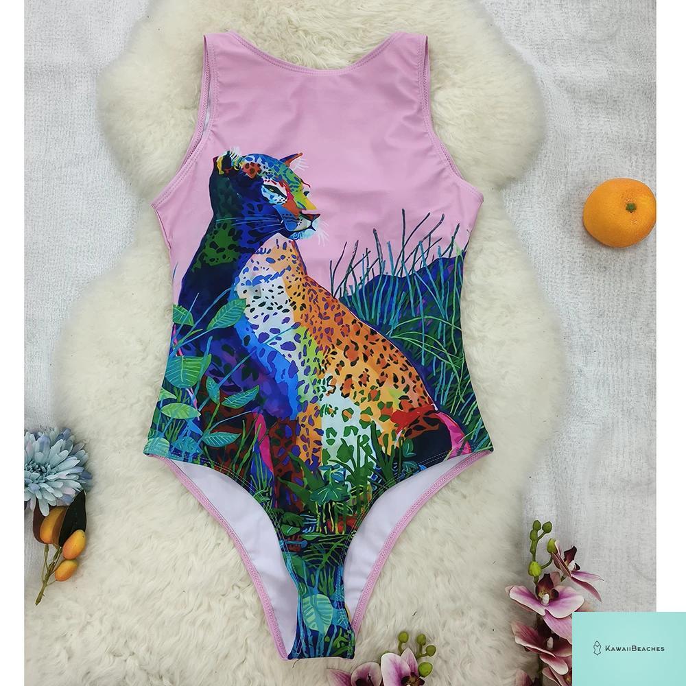 Womens Floral Lace Up Swimsuit