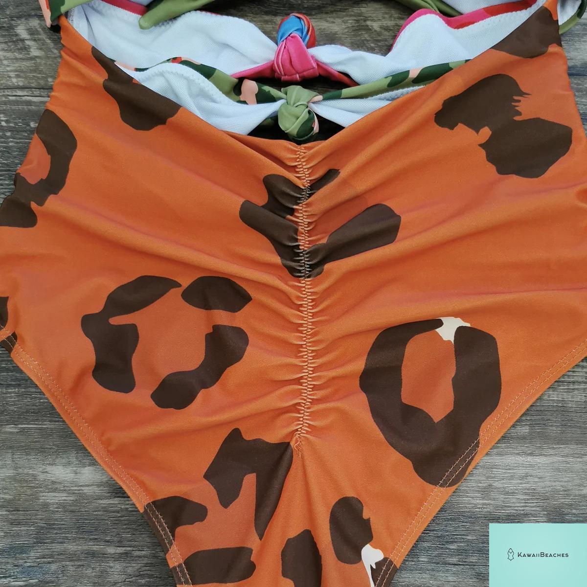 Kawaii Vintage Floral One Piece Swimsuit