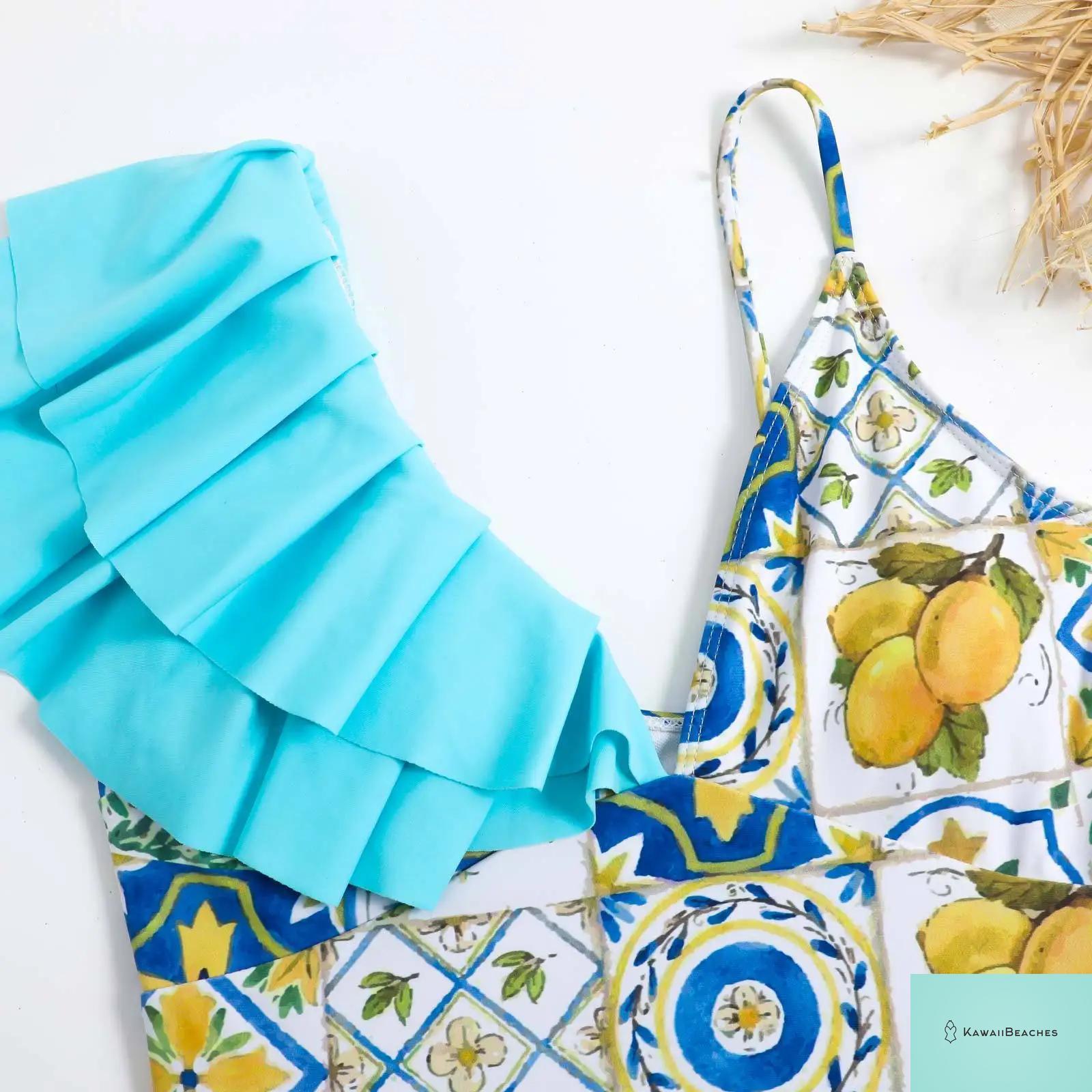 Floral Ruffle Push Up Bikini Set