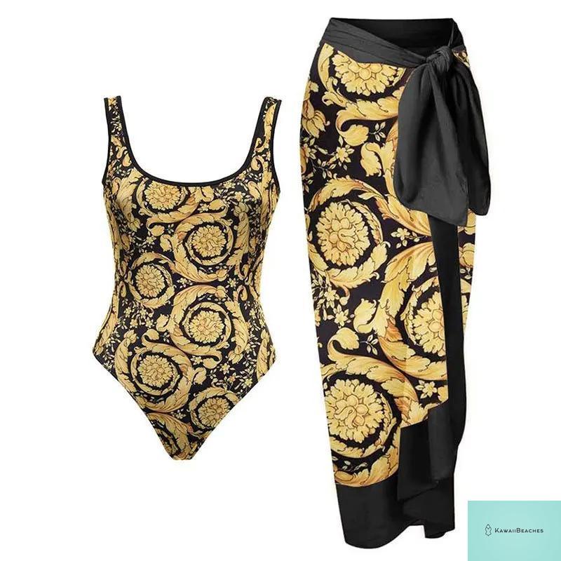 Kawaii Floral Print Bikini Set