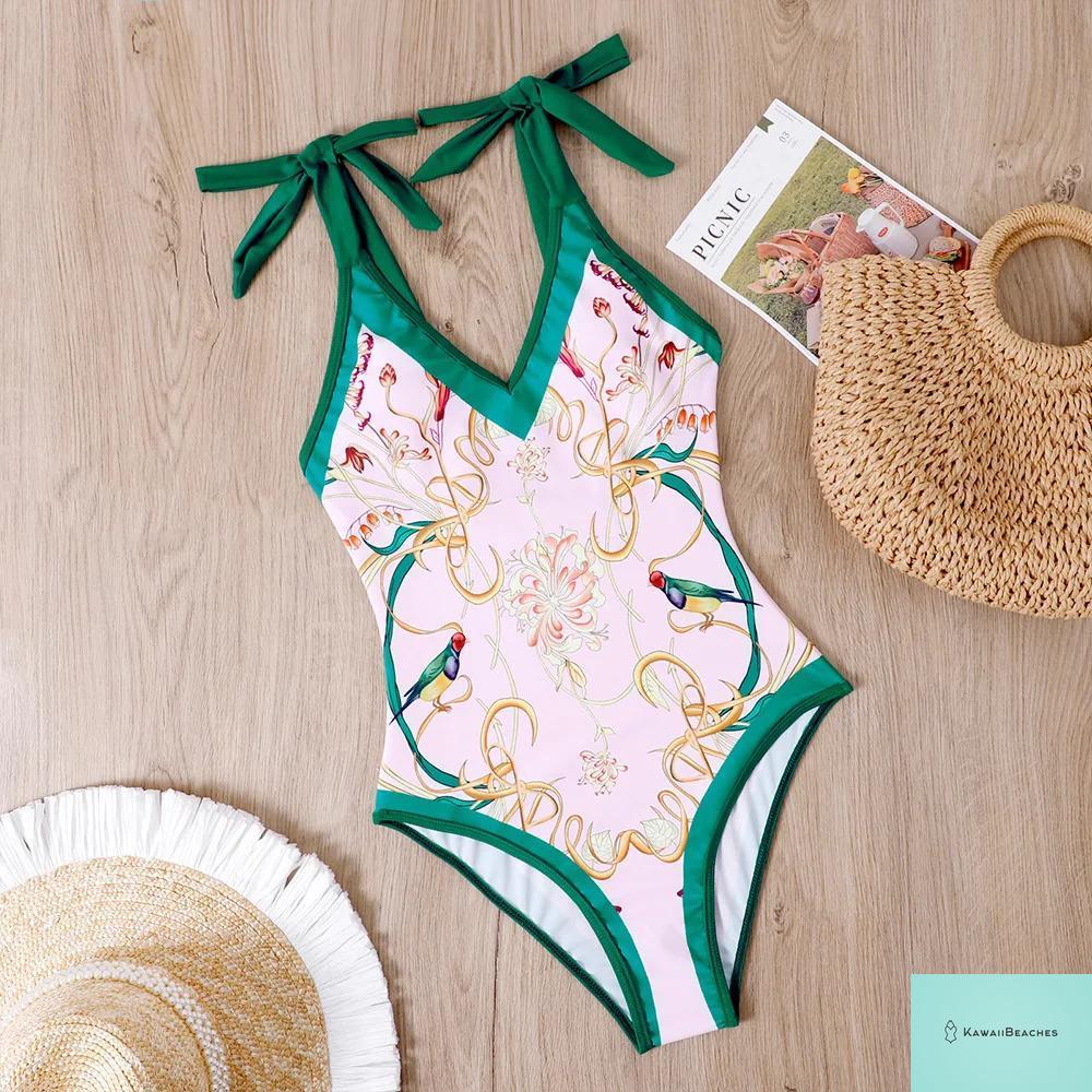 Floral Ruffle Push Up Bikini Set