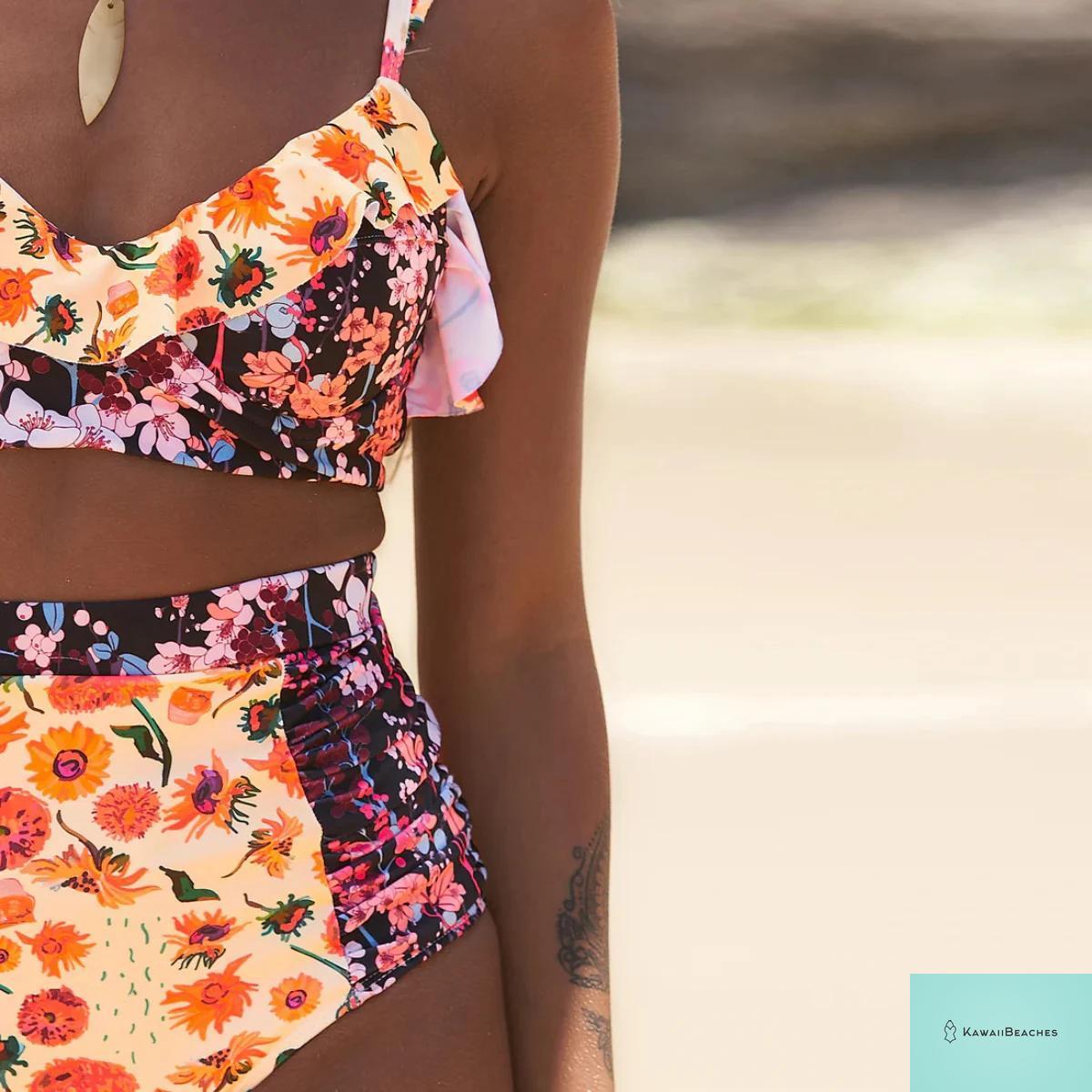 Sexy Ruffle Bikini Swimsuit Set