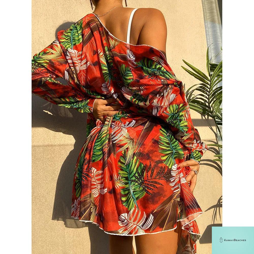 Womens 3 Piece Long Sleeve Swimsuit