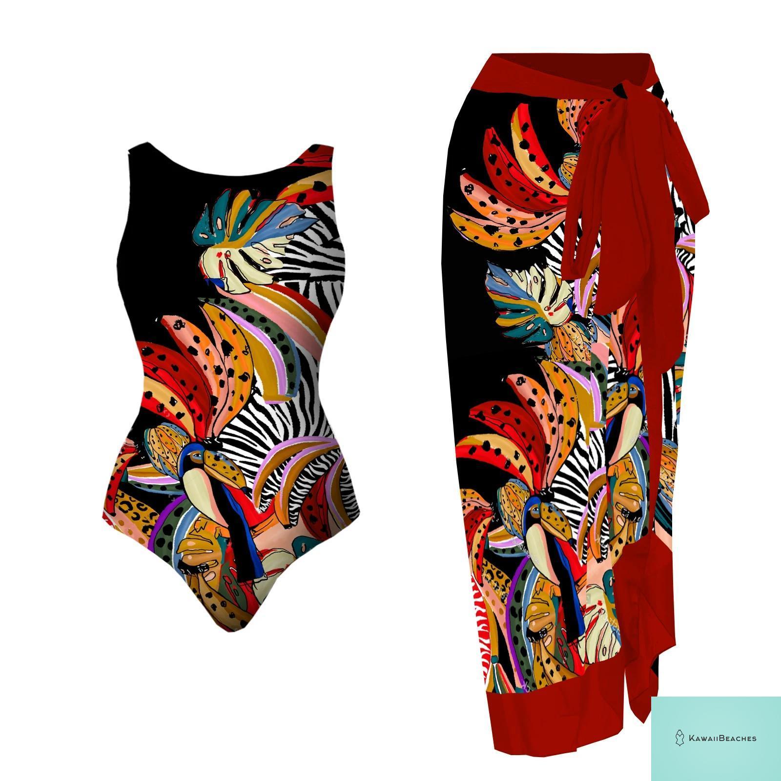 Floral Ruffle Push Up Bikini Set