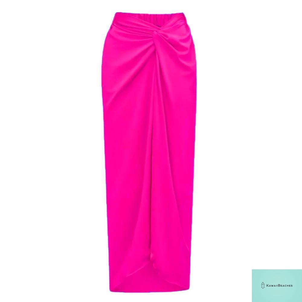 Kawaii Solid Print Swimwear Skirt Set