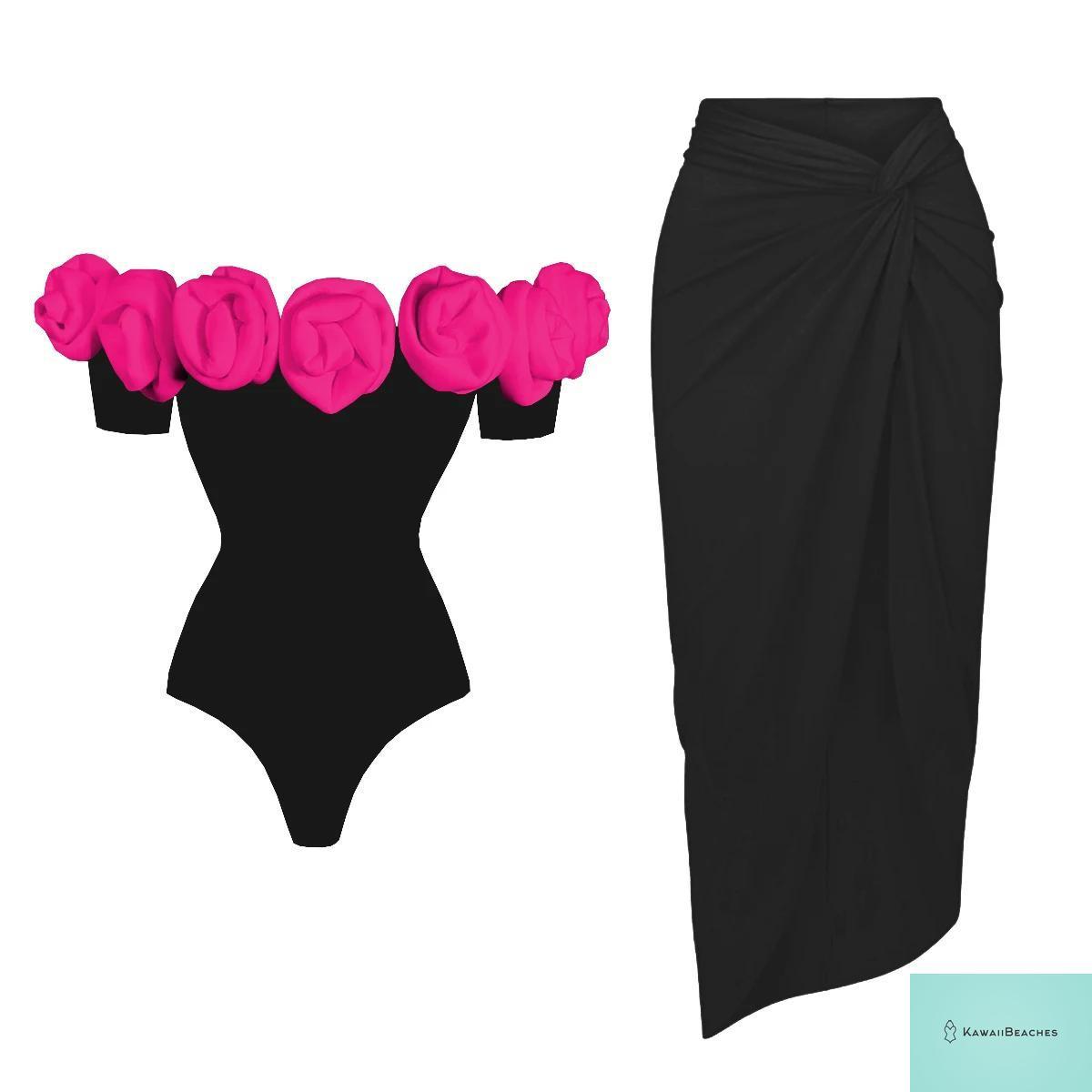 Floral Ruffle Printed Push Up Womens One Piece Swimsuit