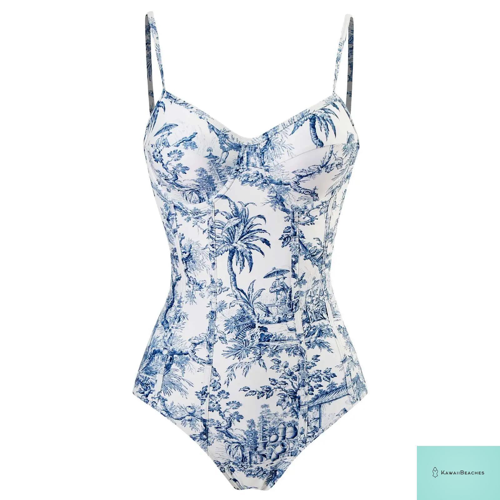 Floral Ruffle Push Up Bikini Set