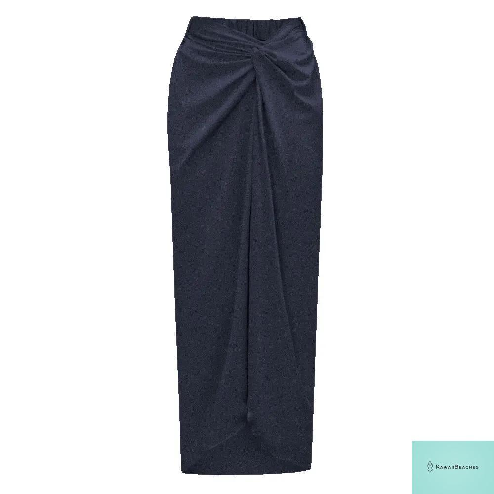 Kawaii Solid Print Swimwear Skirt Set