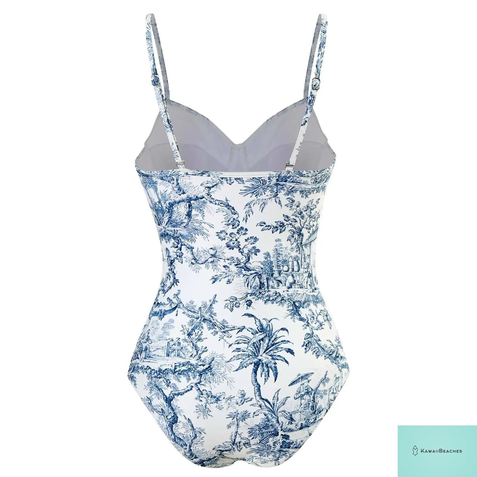 Floral Ruffle Push Up Bikini Set