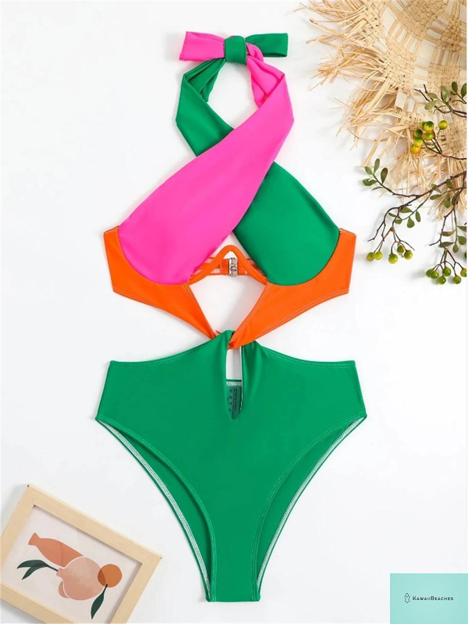 Kawaii Beaches Push Up Monokini Swimsuit