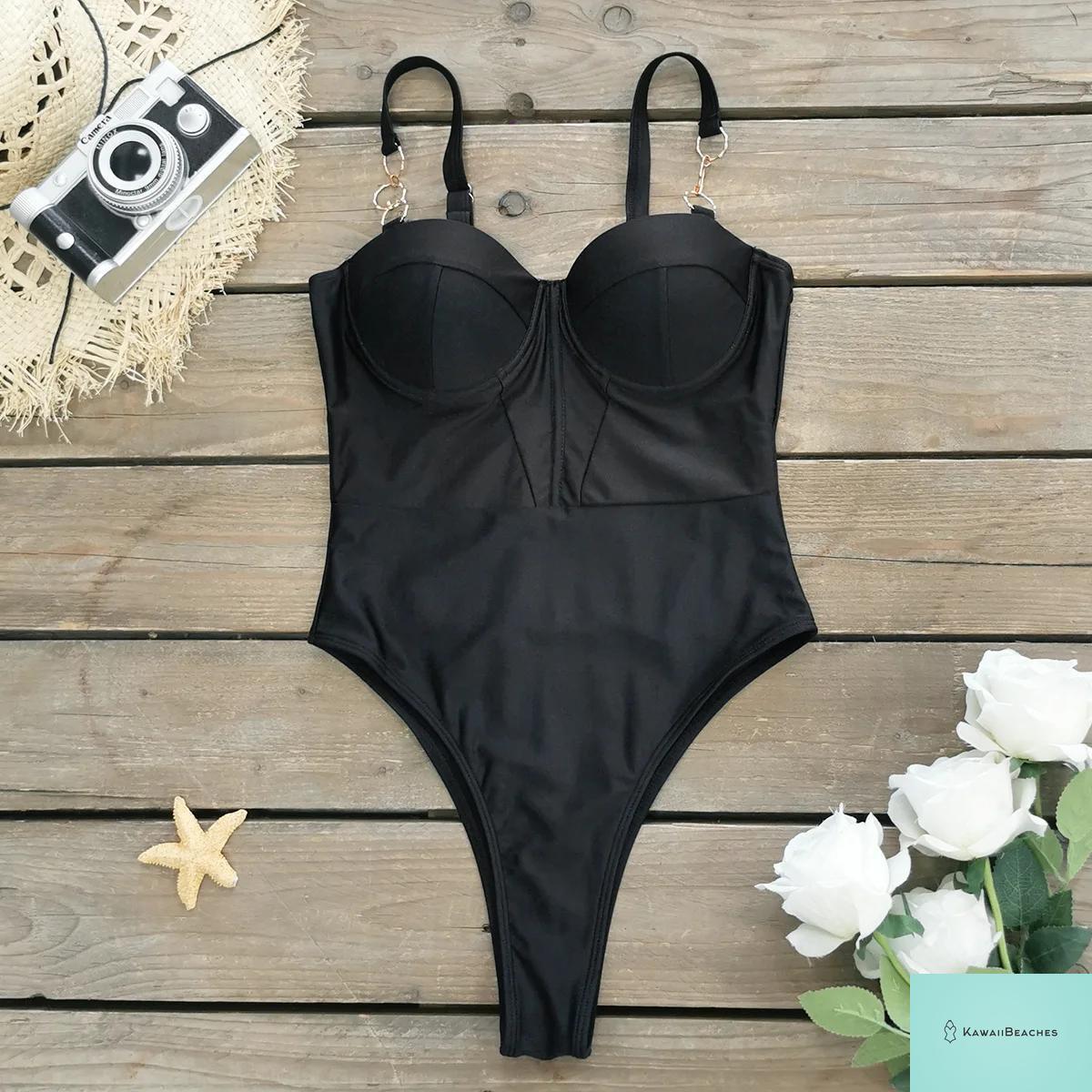 Kawaii Retro Push Up One Piece Swimsuit