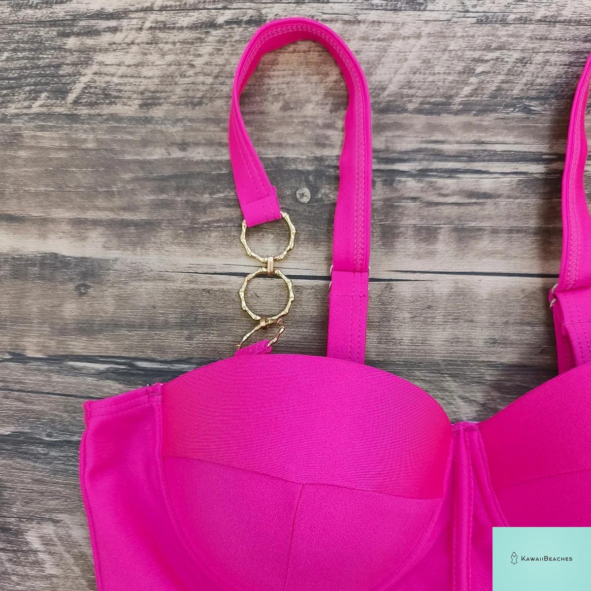 Kawaii Retro Push Up One Piece Swimsuit