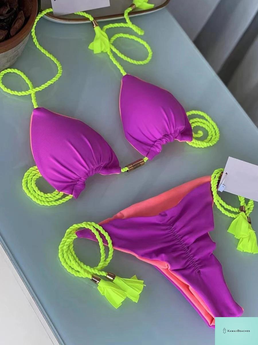 Kawaii Triangle String Bikini Swimsuit