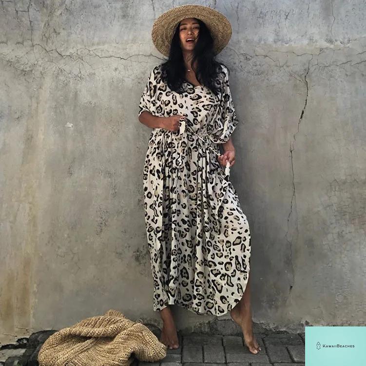 Womens Beach Cover Up Kaftan Dress