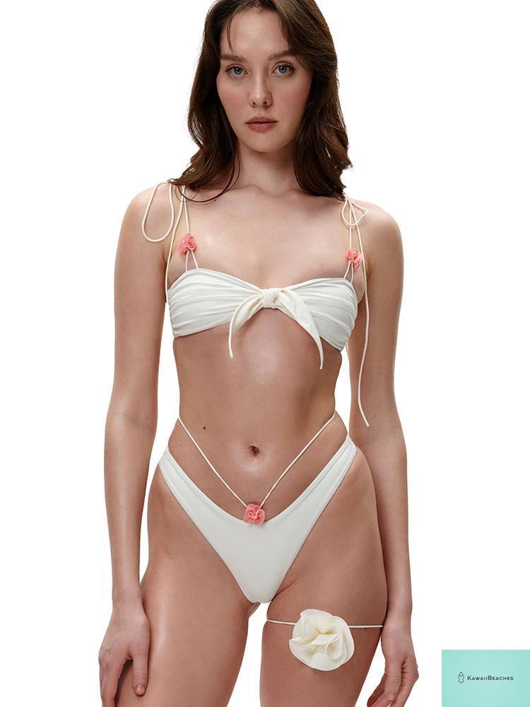 Floral Bandage Bikini Swimwear Set