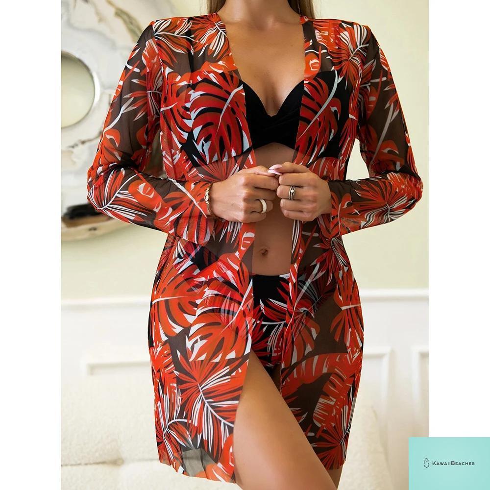 Womens 3 Piece Long Sleeve Swimsuit