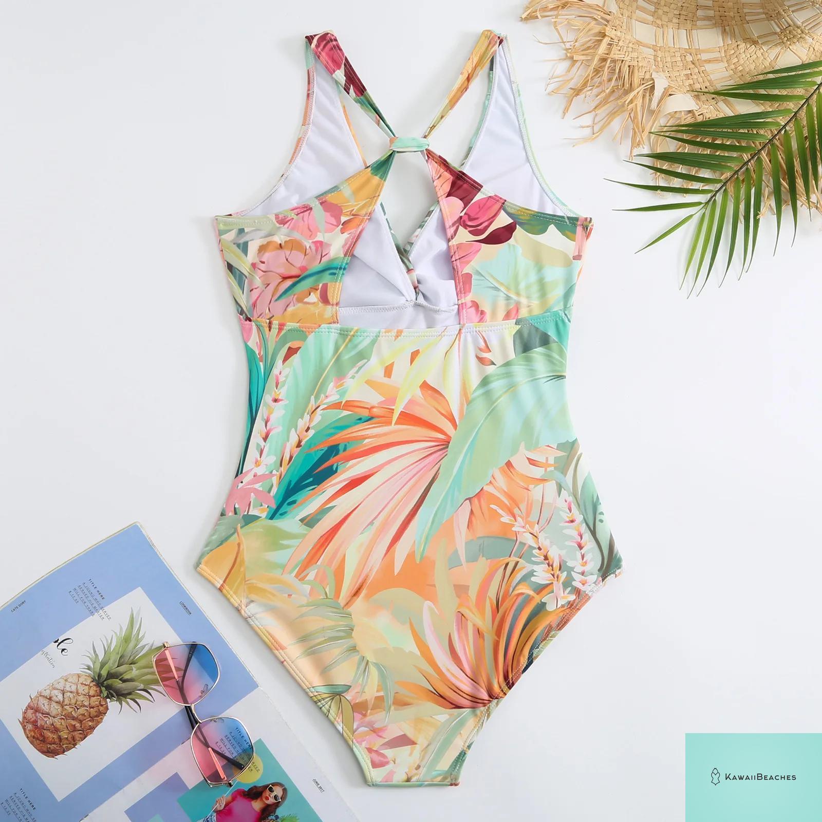 Floral Ruffle Push Up Bikini Set