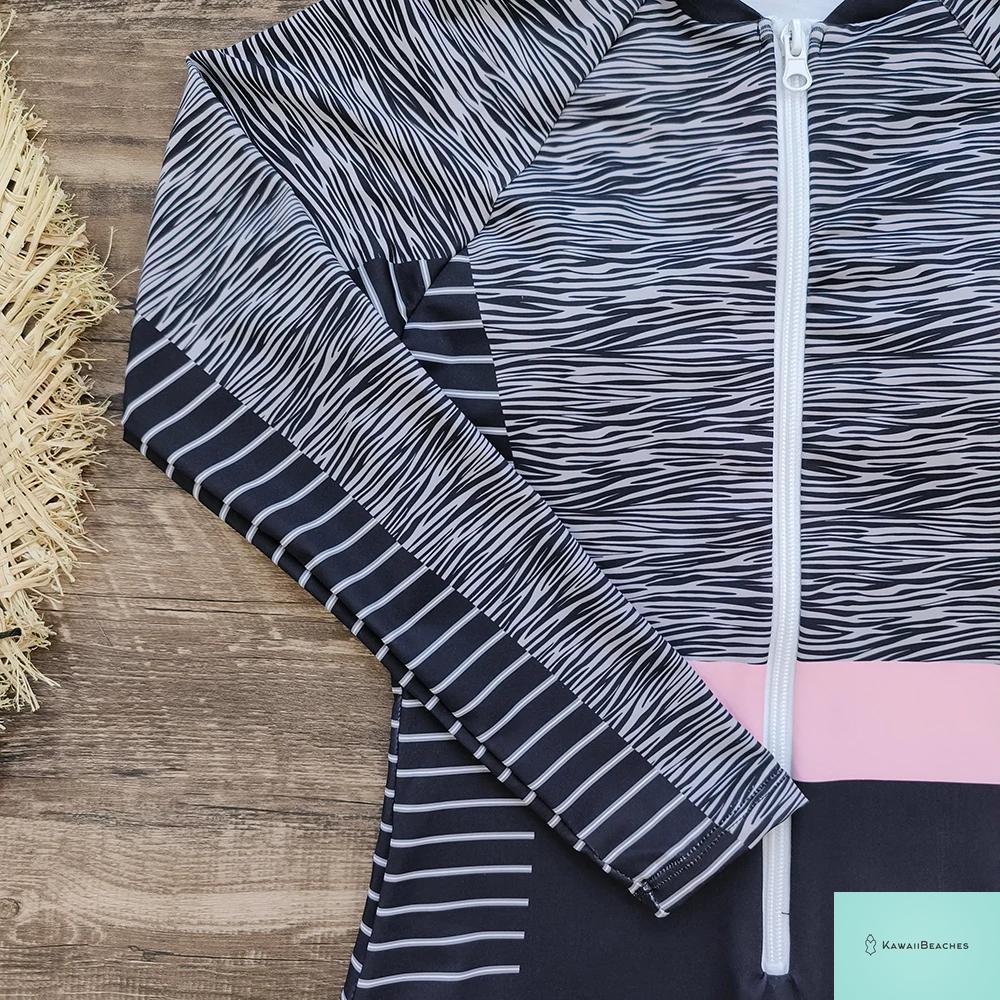 Womens Long Sleeve Surfing Swimsuit Monokini