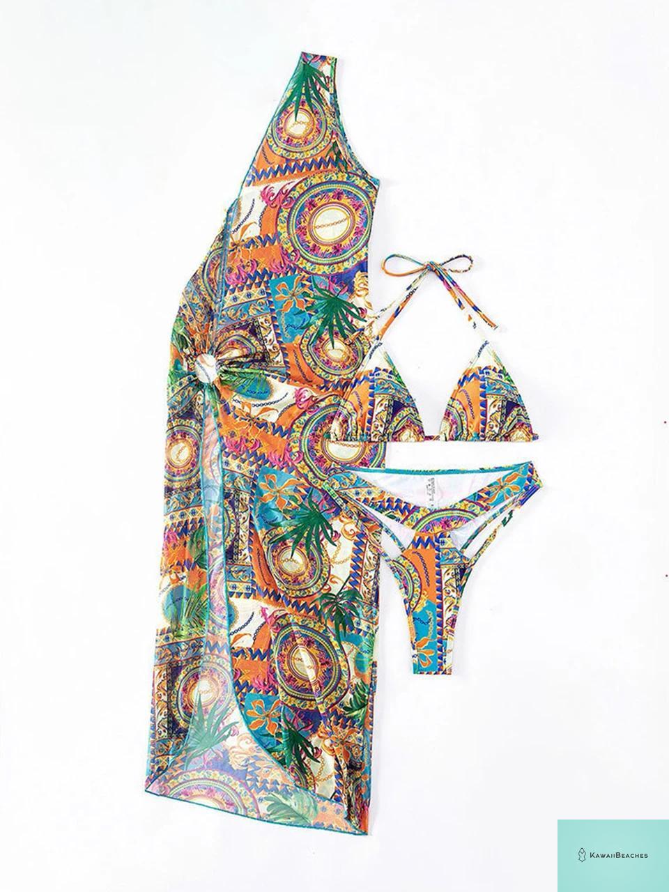 Leopard Print Cut Out Bikini Set