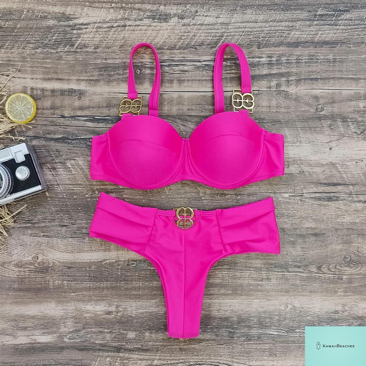 Kawaii Retro Push Up One Piece Swimsuit