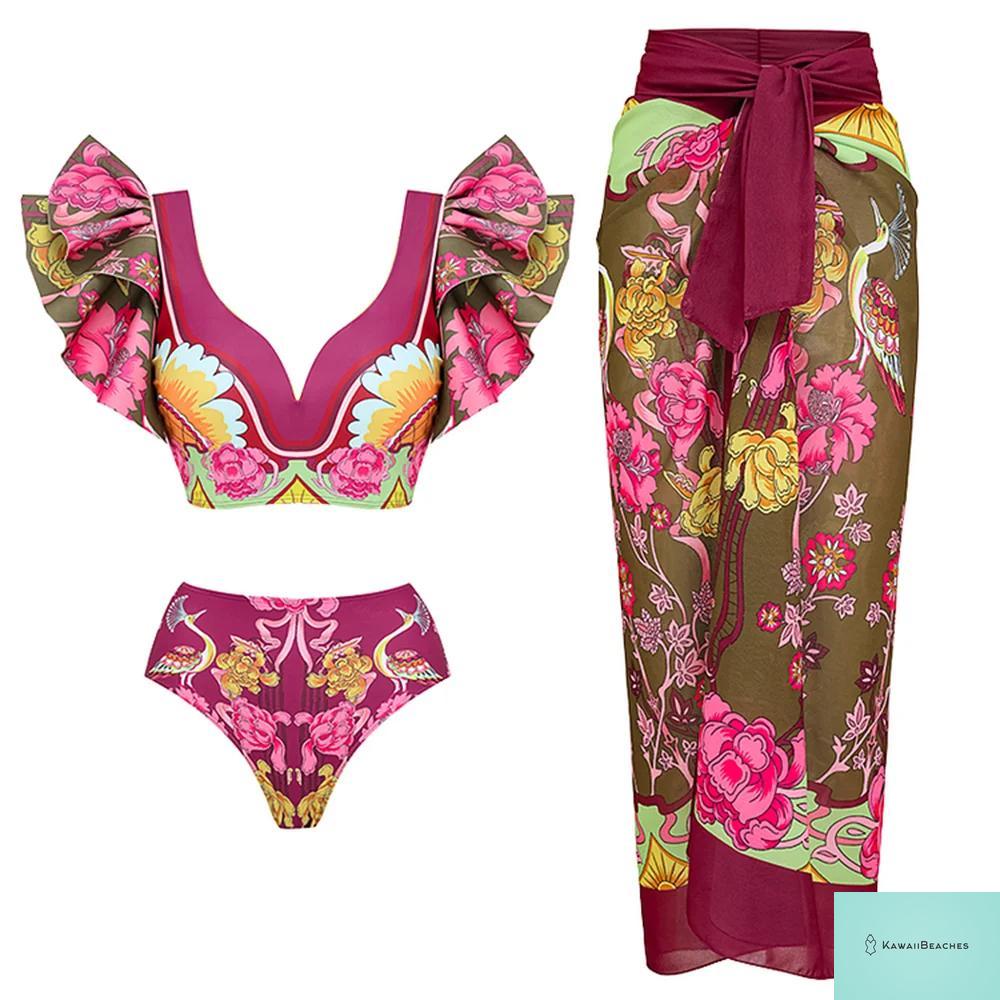 Sexy Ruffle Bikini Set for Women