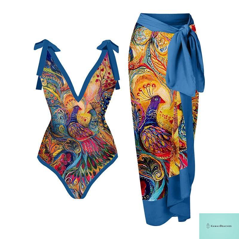 Floral Ruffle Push Up Bikini Set