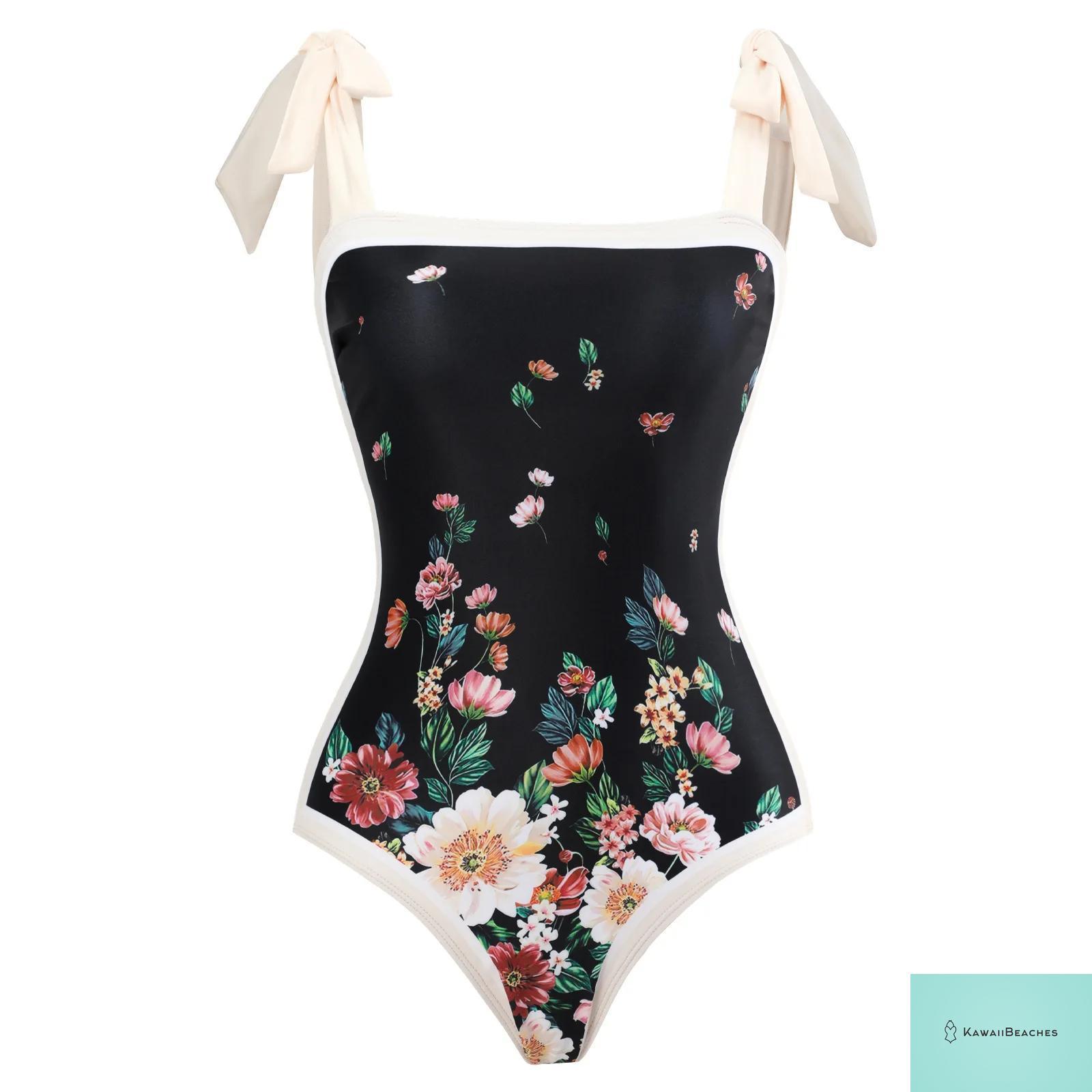 Floral Ruffle Push Up Bikini Set