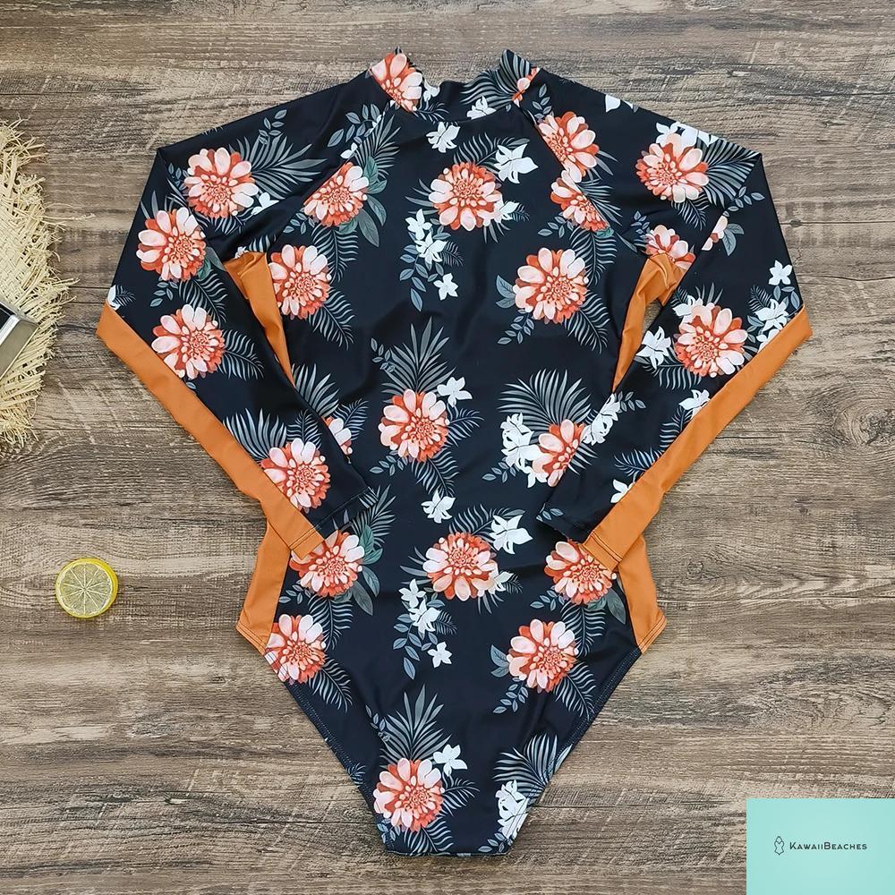 KawaiiBeaches Skeleton Long Sleeve Swimsuit