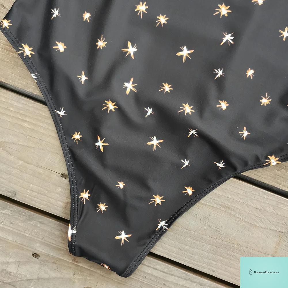 Striped Tropical Monokini Swimsuit for Women