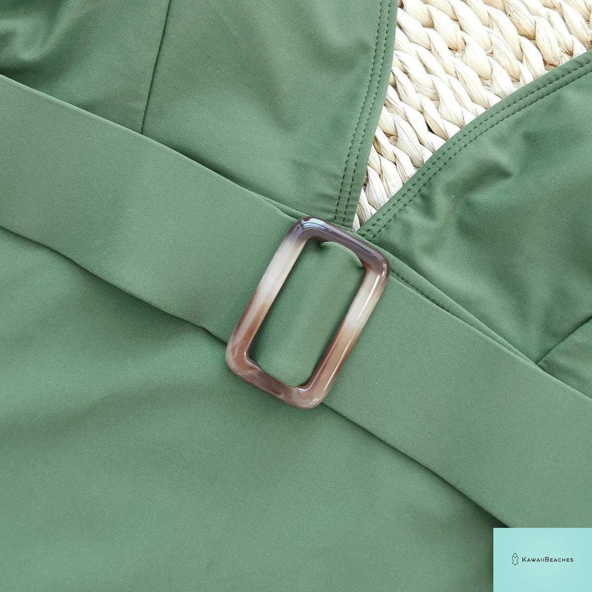 Kawaii V-Neck Lace Print One Piece Swimsuit