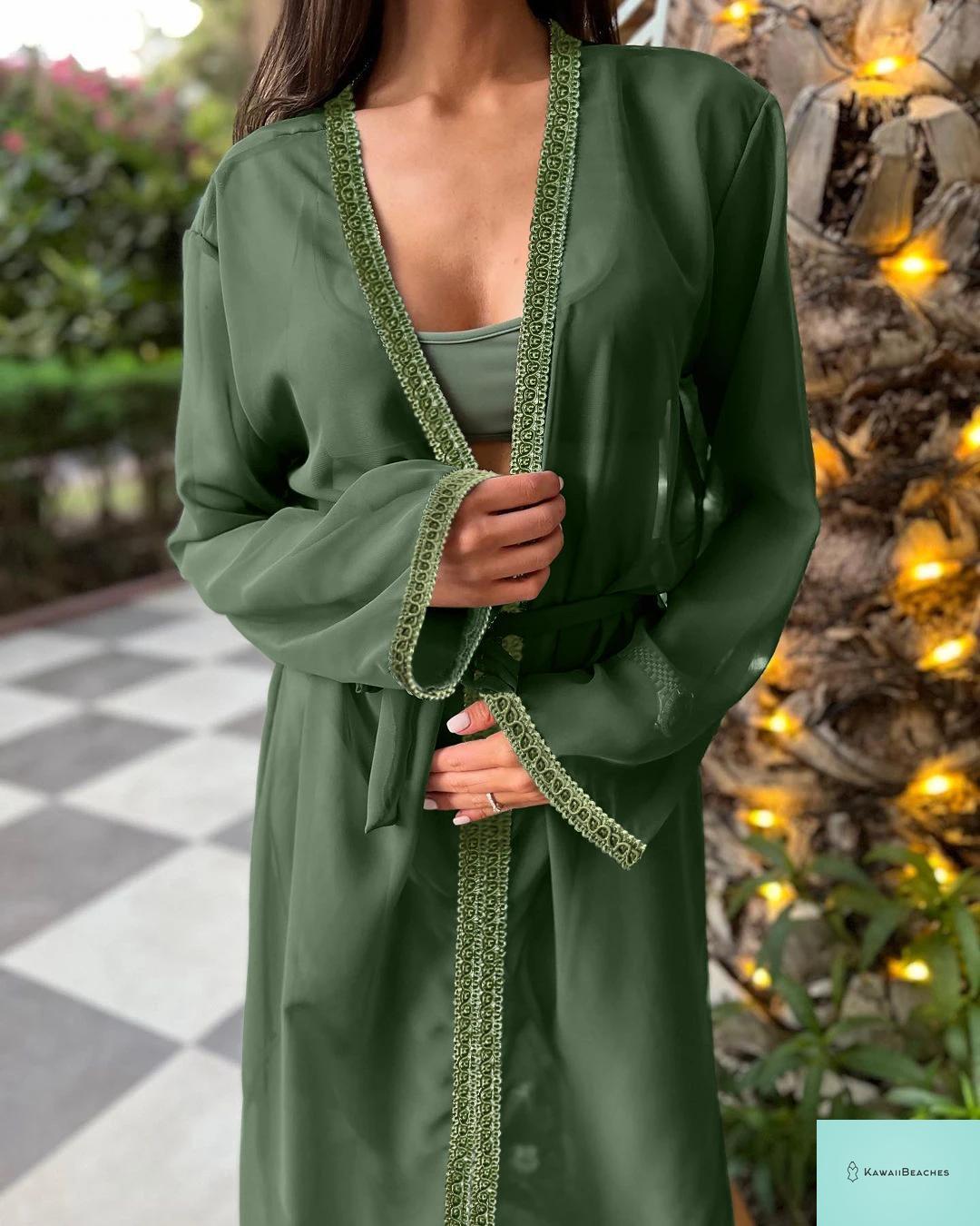 KawaiiBeaches Retro V-Neck Beach Dress