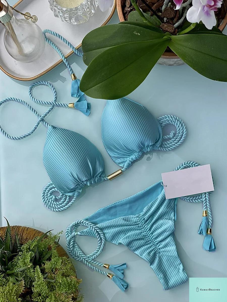 Kawaii Triangle String Bikini Swimsuit