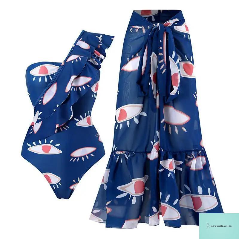 Floral Ruffle Push Up Bikini Set