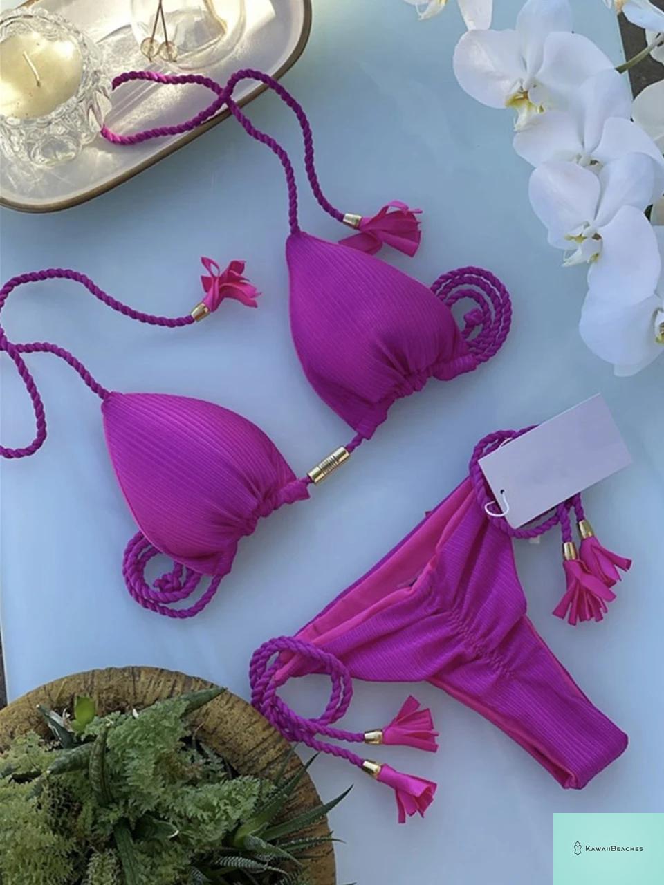 Kawaii Triangle String Bikini Swimsuit