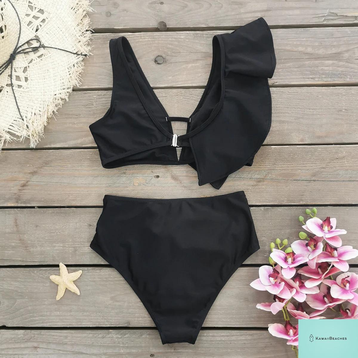 Floral Printed High Waist Bandage Bikini Set