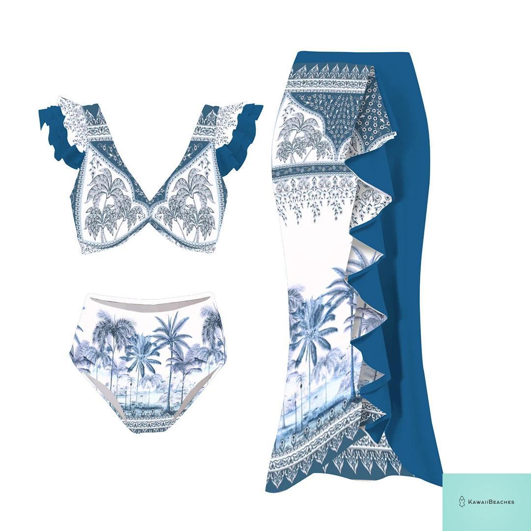 Floral Push Up Bikini Swimwear Set