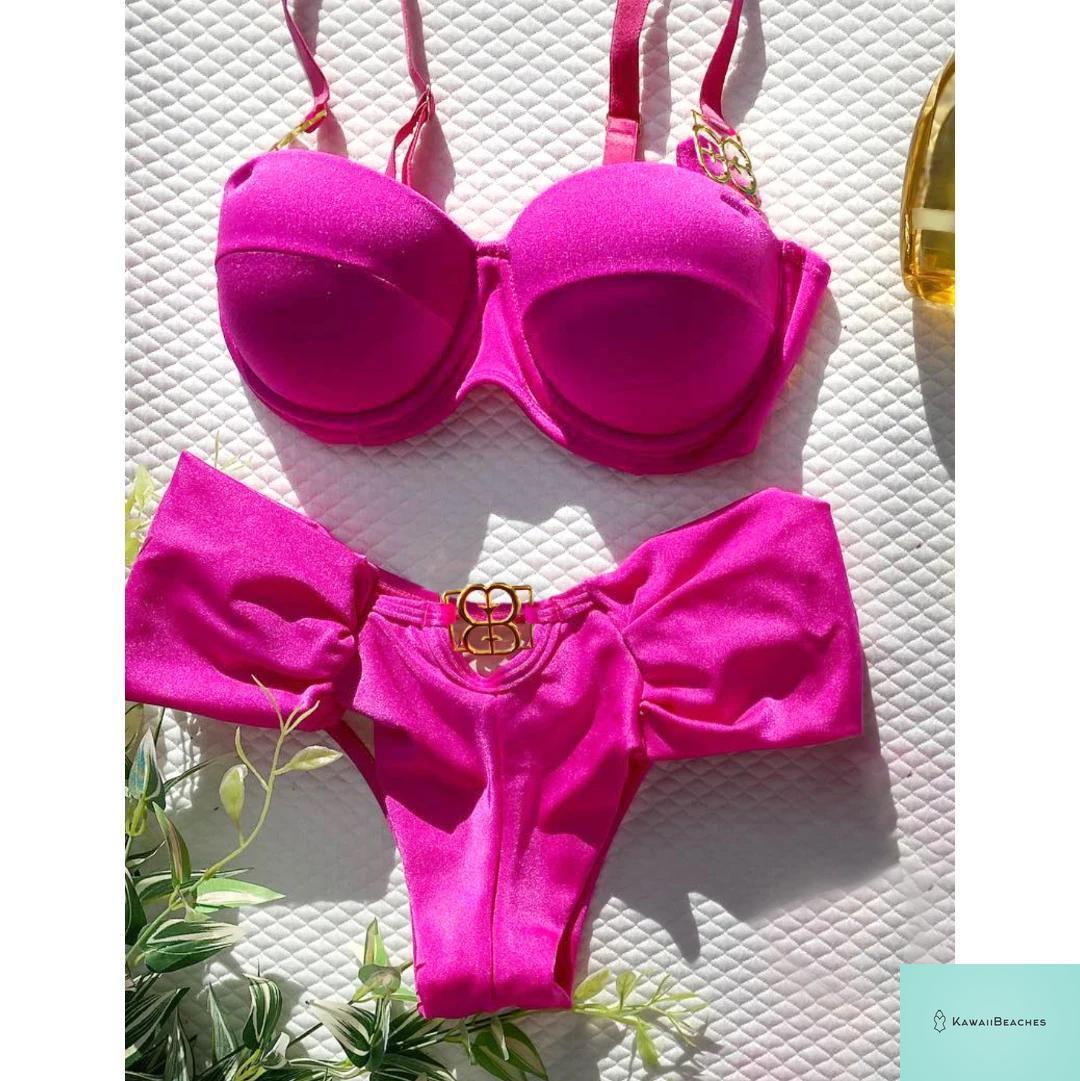 Kawaii Retro Push Up One Piece Swimsuit