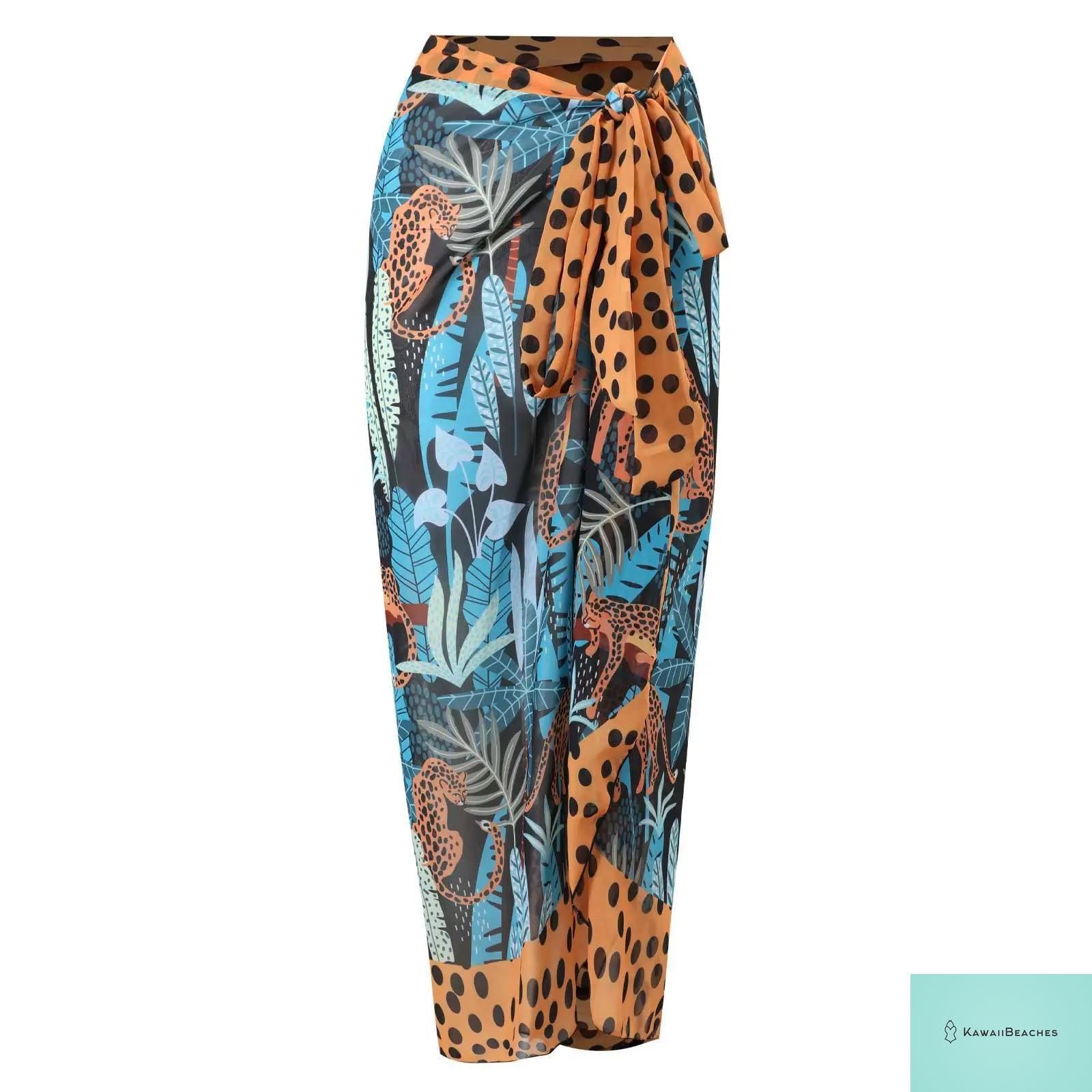 Kawaii Retro Print Beach Dress Cover-Up