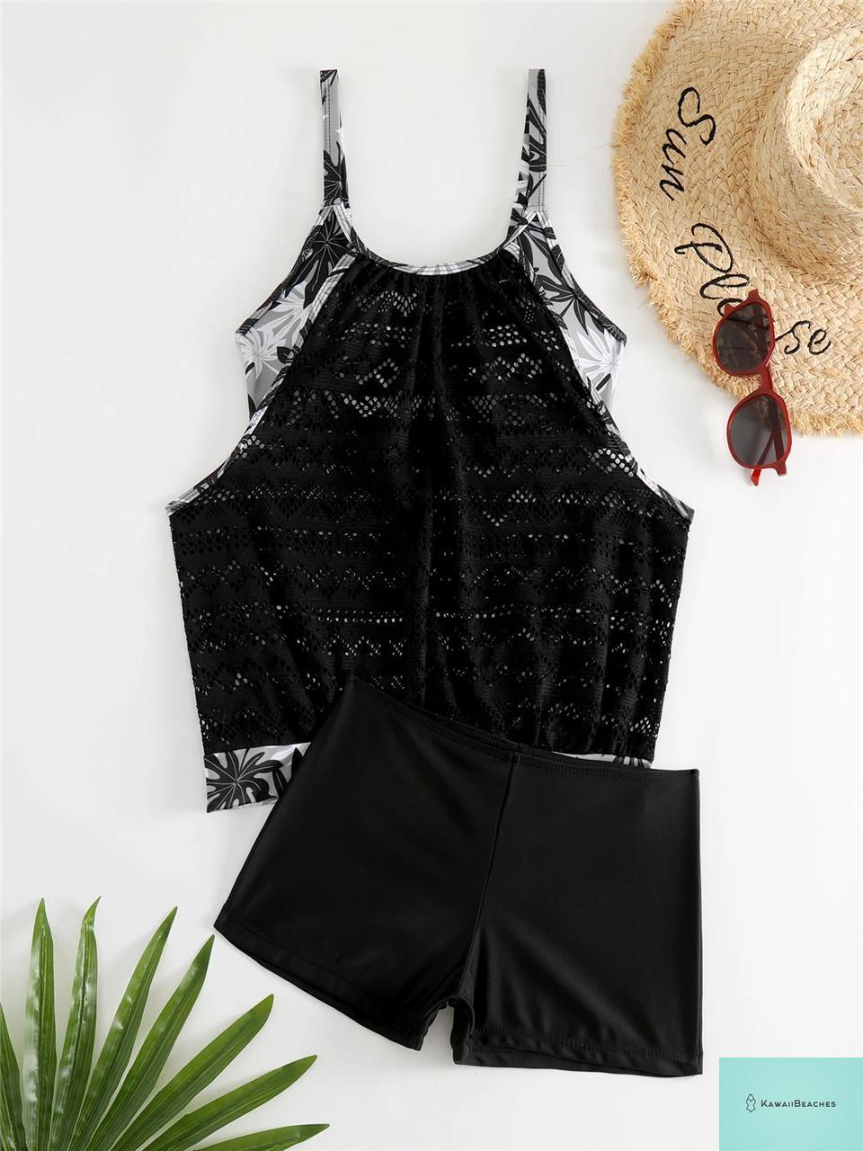 High Waist Print Bikini Swimsuit Set