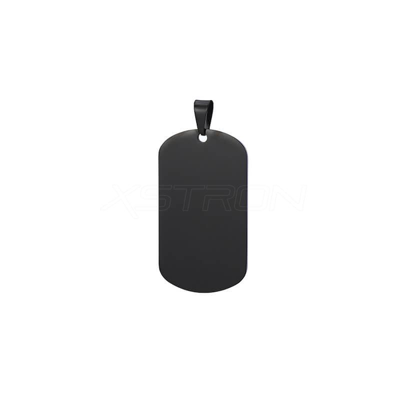 Stainless Steel Dog Tag Necklace - Polished Silver