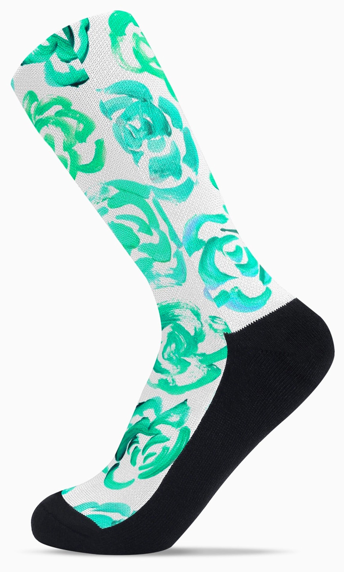 Aqua flower socks Unisex aqua color flower blossom sports socks for women and men Cute art socks | High performance sports socks | Cool socks for guys | Unique socks for men | Best socks for sweaty feet | Moisture wicking socks for running | Cute workout socks for women | Sweat wicking gym socks | Anti-blister sports socks | Novelty running socks | Seamless toe athletic socks