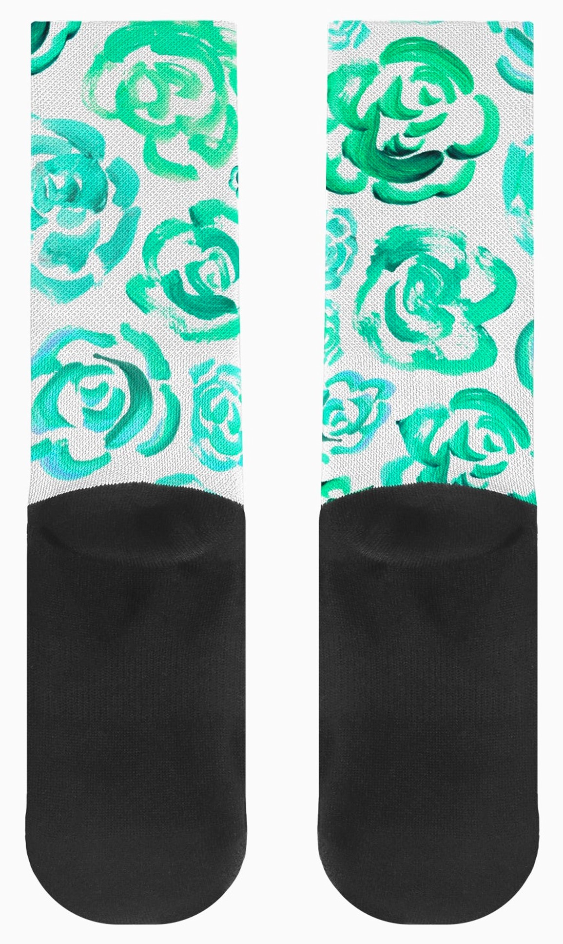 Aqua flower socks Unisex aqua color flower blossom sports socks for women and men Cute art socks | High performance sports socks | Cool socks for guys | Unique socks for men | Best socks for sweaty feet | Moisture wicking socks for running | Cute workout socks for women | Sweat wicking gym socks | Anti-blister sports socks | Novelty running socks | Seamless toe athletic socks