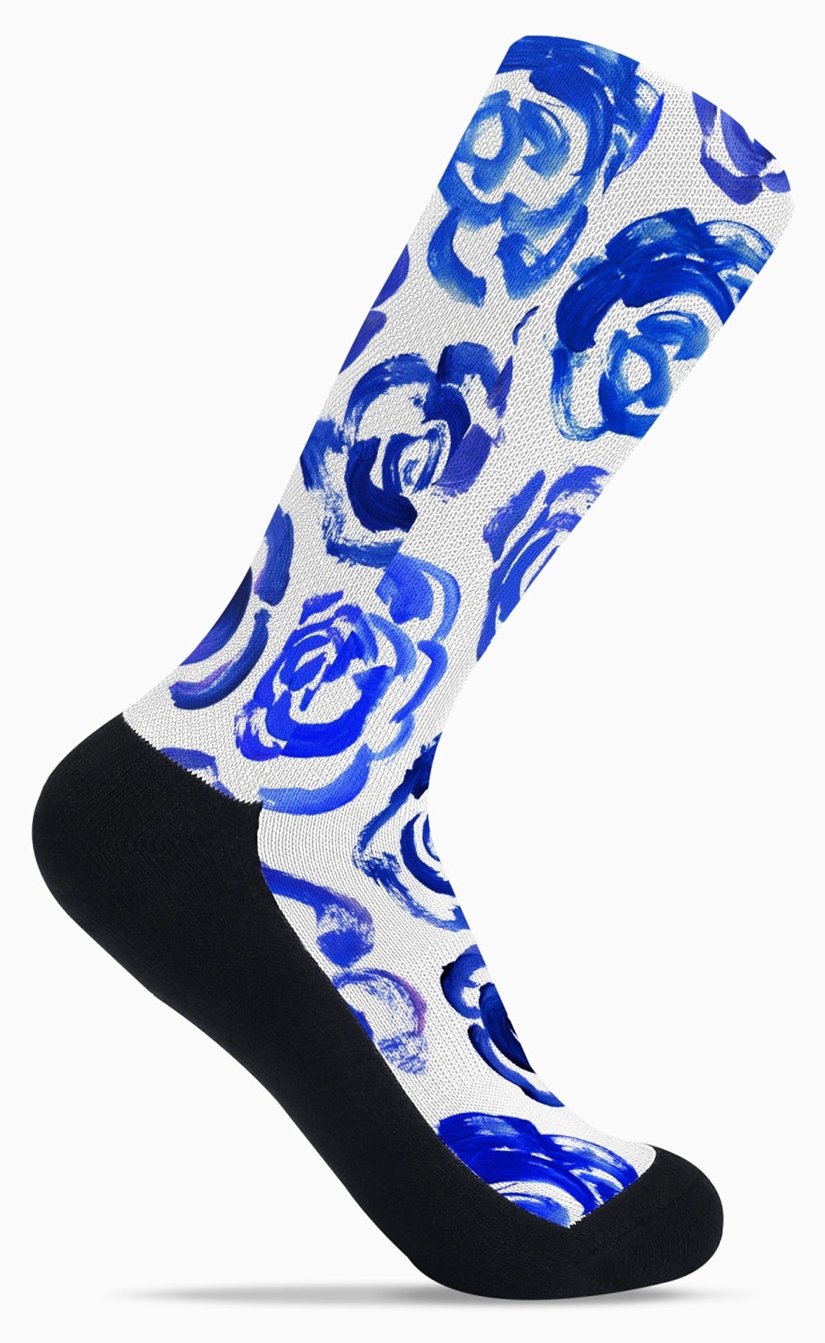 Blue flower socks Unisex dark&nbsp;blue flower blossom sports socks for women and men&nbsp;Cute art socks | High performance sports socks |&nbsp; Cool socks for guys | Unique socks for men | Best socks for sweaty feet | Moisture wicking socks for running | Cute workout socks for women | Sweat wicking gym socks | Anti-blister sports socks | Novelty running socks | Seamless toe athletic socks